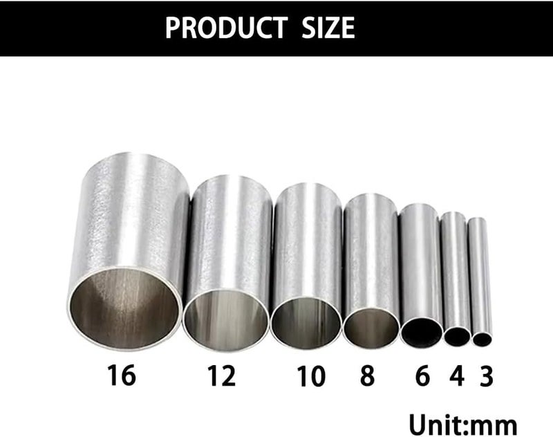 URIMPAVIDO 7PCS Stainless Steel Clay Cutter Round Circle Shape Cutter Ceramics Dotting Baking Ring Mold Cutter for Polymer Clay Pottery Handmade DIY Craft (7) - Image 3